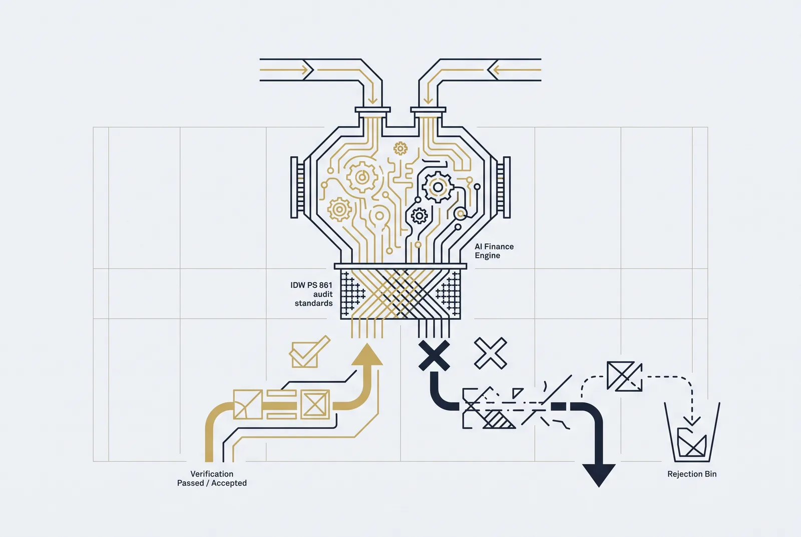 Germany's first audit standard for AI systems demands traceability, reproducibility, and validation. Non-deterministic models without a reconciled number base fail. Here's the mechanism.