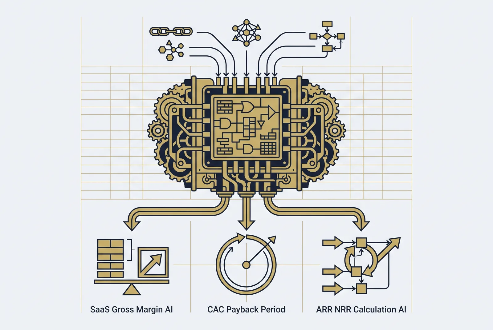ARR, NRR, gross margin, CAC payback, magic number, burn multiple: where LLMs quietly drift, and why a reconciled model plus a deterministic engine fixes it.